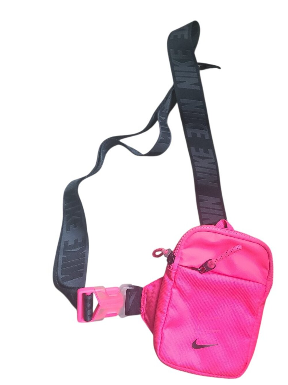 Nike Neon Pink Mini Crossbody Bag Festival Utility Pouch Y2K Travel